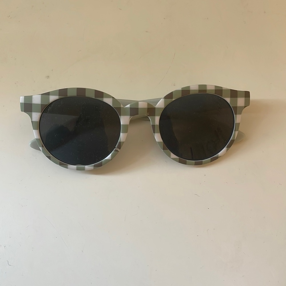Green Plaid Sunglasses